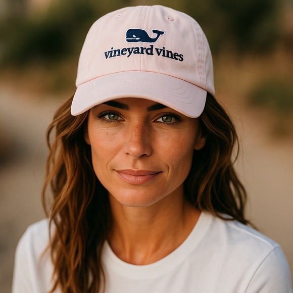 Pale Pink Vineyard Vines Baseball Hat - Worn 2-3x - Picture 1 of 3